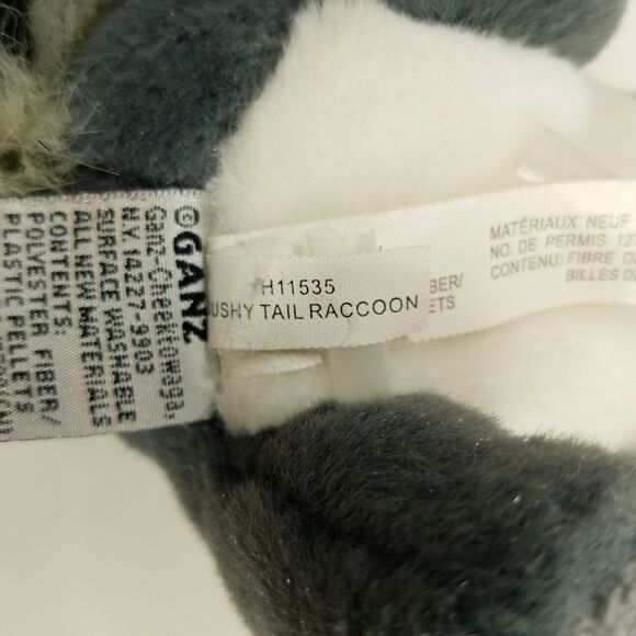 Ganz Bushy Tail Raccoon 7" Plush H11535 Gray Stuffed Animal Toy Realistic - Picture 9 of 11